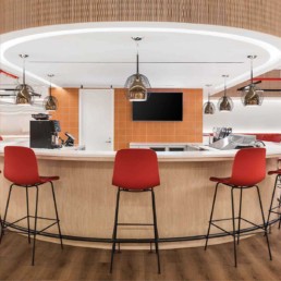 Keany Interiors: Hospitality Design Project for Mastercard's Coffee Bar and Lounge